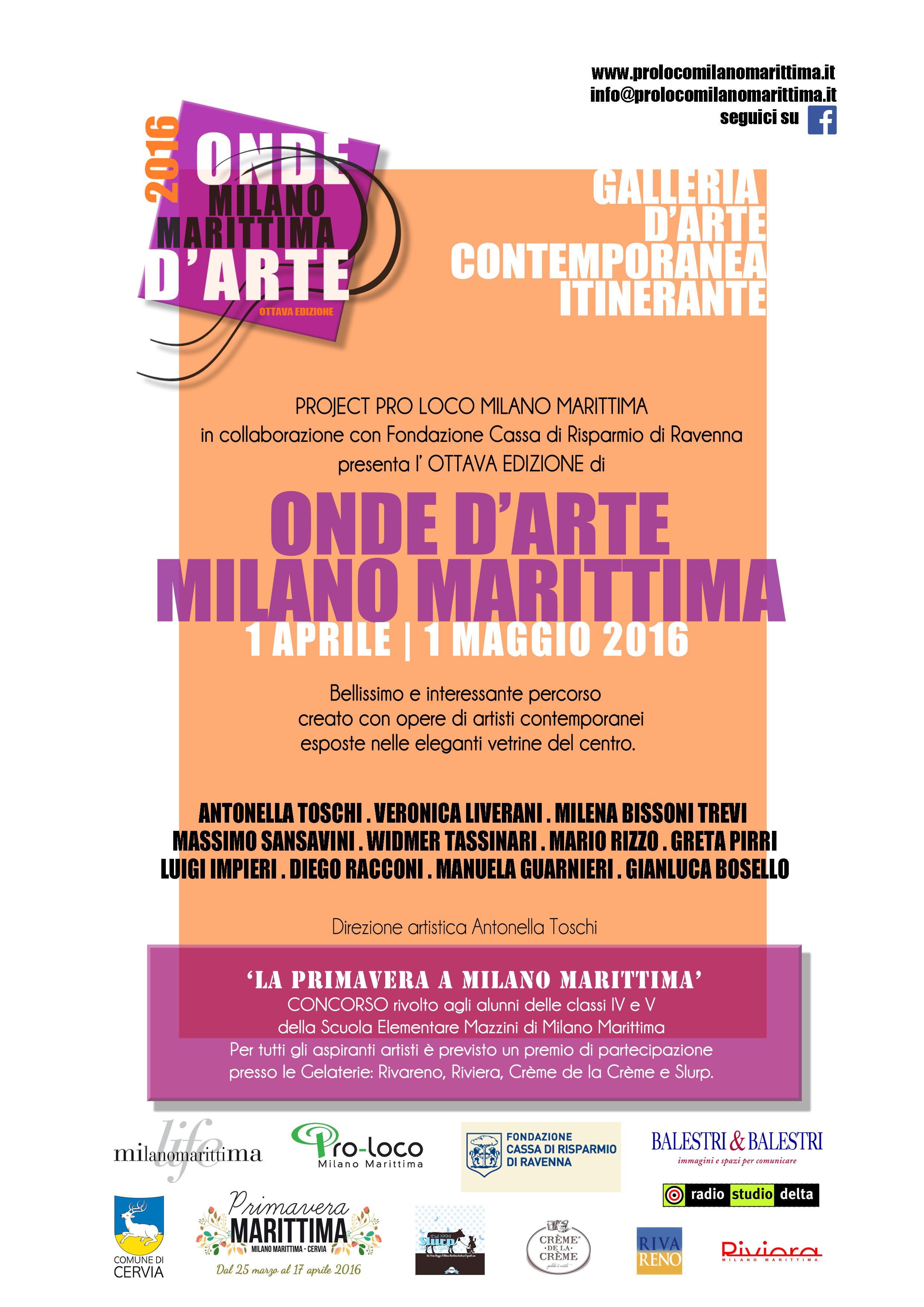 Onde d'Arte 2016 | Exhibition in Milano Marittima 1 apr - 1 may